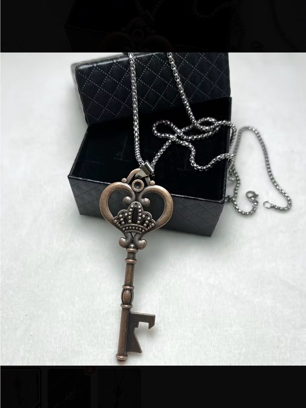 ⭐️ Heart Key Bottle Opener Pendant Necklace - Women's Accessories